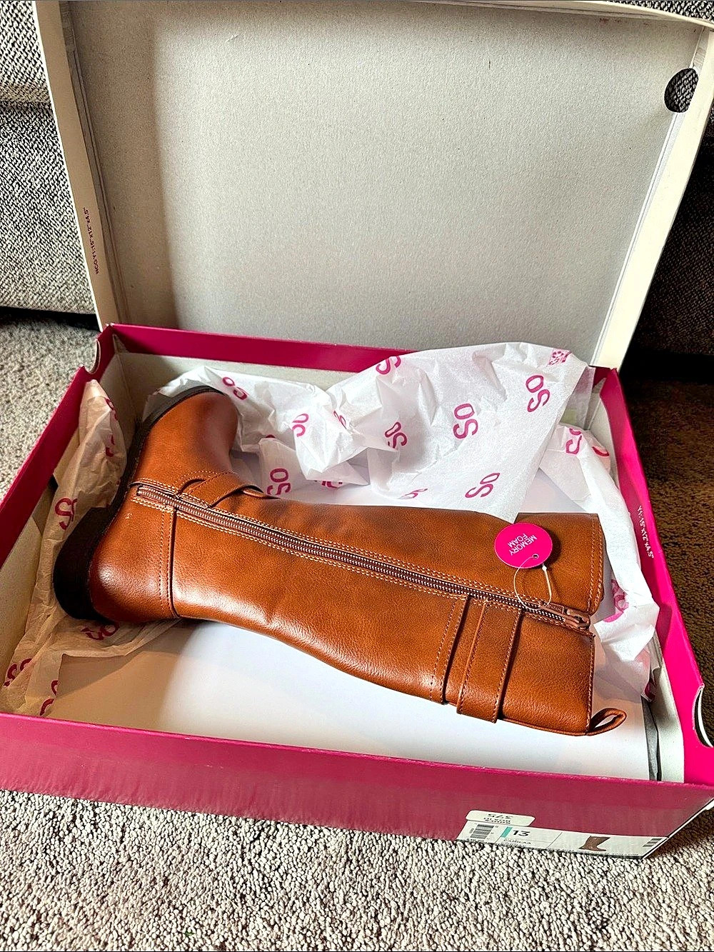 SO Camilla Girls US 13 Brown Knee-High Boots  NWT